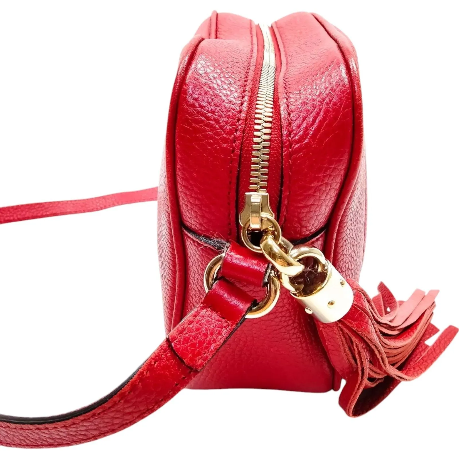049642AT (X6) Gucci Crossbody Bag Red Leather