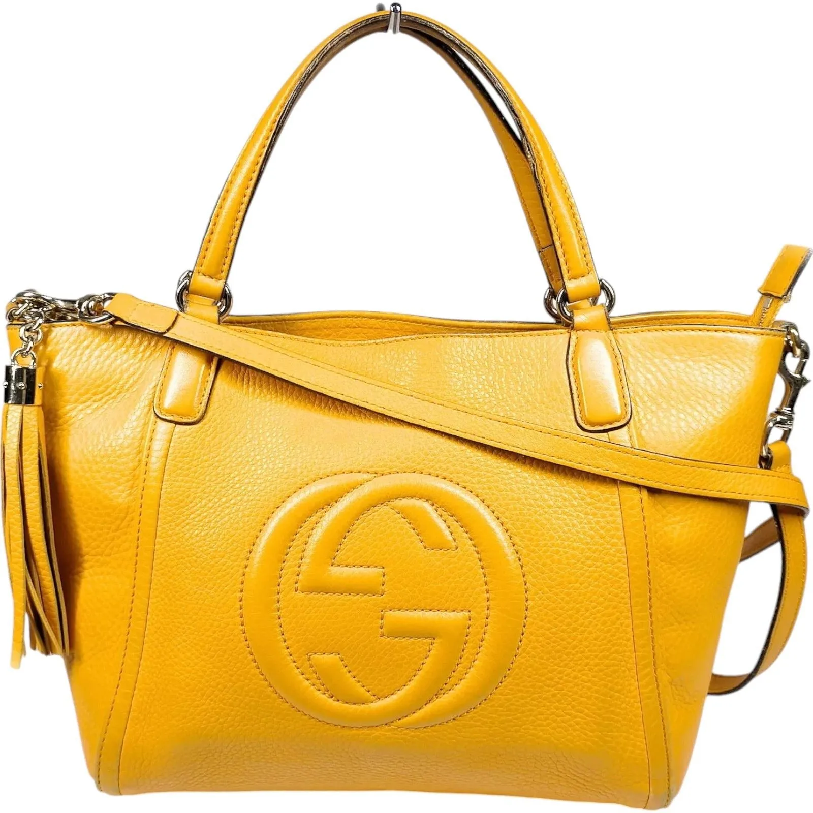 498570BB (X6) Gucci Crossbody Bag Yellow Leather
