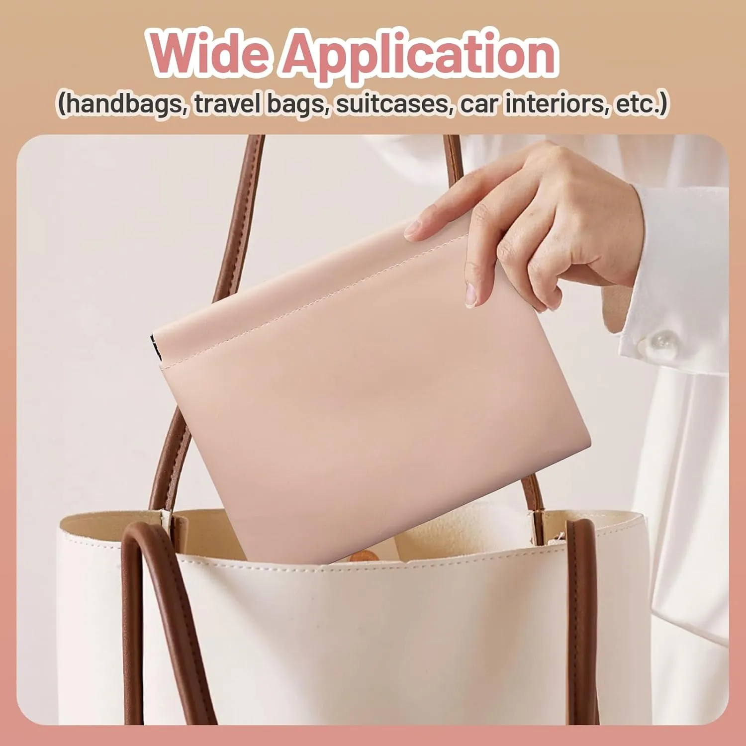 7.09x5.51 Small Pouches for Purse, 3PCS Cute Magnetic Mini Makeup Bag, Purse Organizers for Inside Large Storages, Organize Cosmetic, Lipstick, Jewelry,Coins in Women's Handbag
