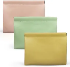 7.09x5.51 Small Pouches for Purse, 3PCS Cute Magnetic Mini Makeup Bag, Purse Organizers for Inside Large Storages, Organize Cosmetic, Lipstick, Jewelry,Coins in Women's Handbag