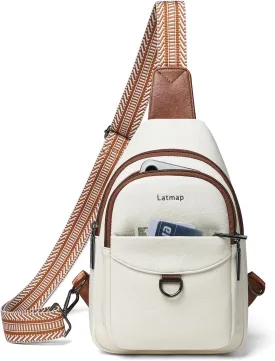 7L Sling Bag for Women Men Crossbody Belt Bag Small Travel Sling Backpack Anti Theft Chest Daypack Purse Faux Leather