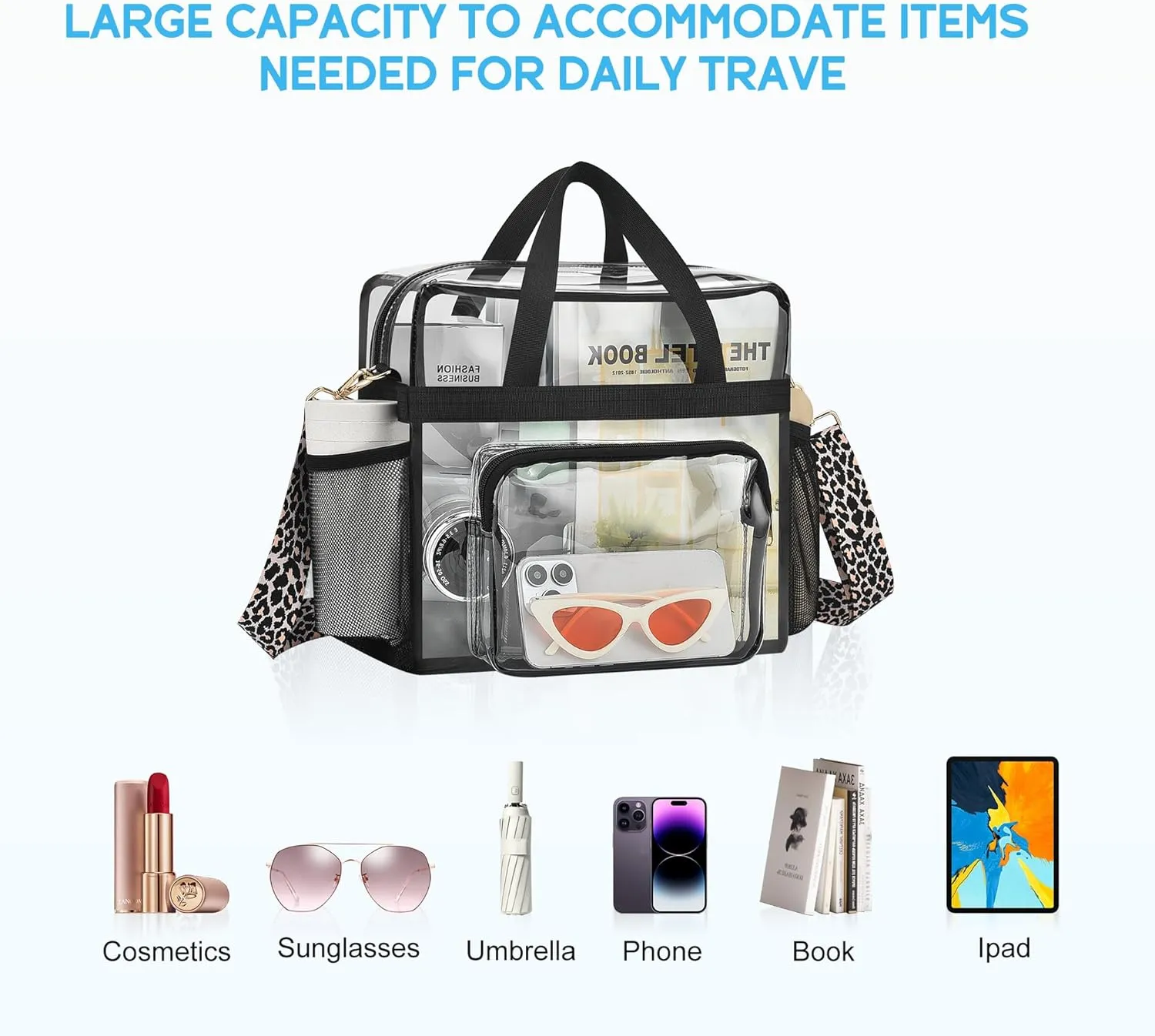 Bagenius Clear Bag Stadium Approved 12612 Clear bag for Stadium Events Sports Concert Festival Work