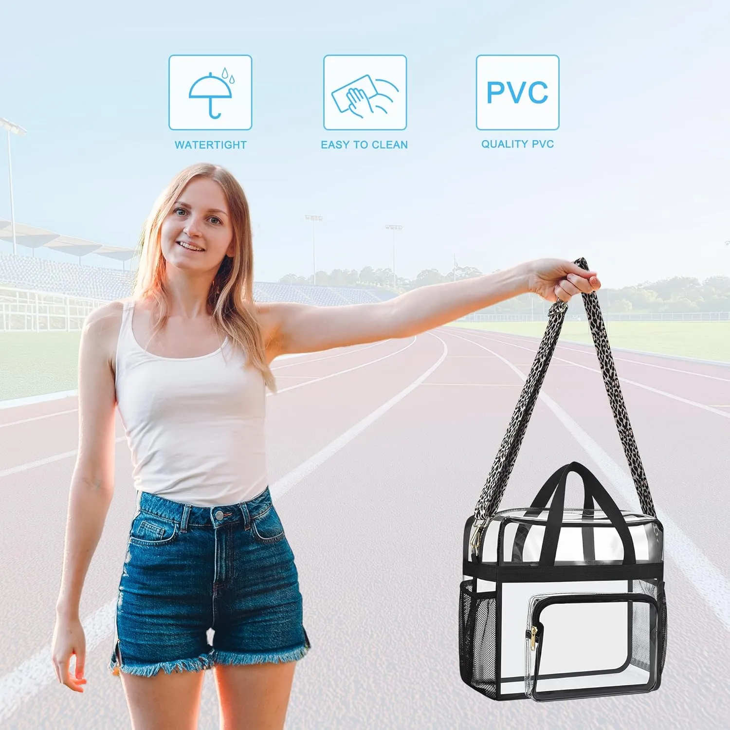 Bagenius Clear Bag Stadium Approved 12612 Clear bag for Stadium Events Sports Concert Festival Work