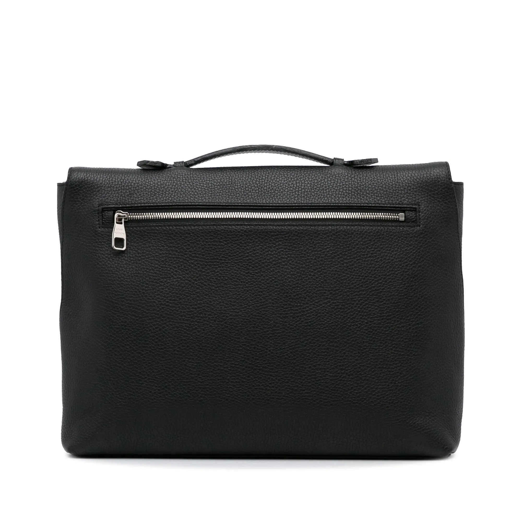 Black Louis Vuitton Taurillon Serviette Dorian Business Bag