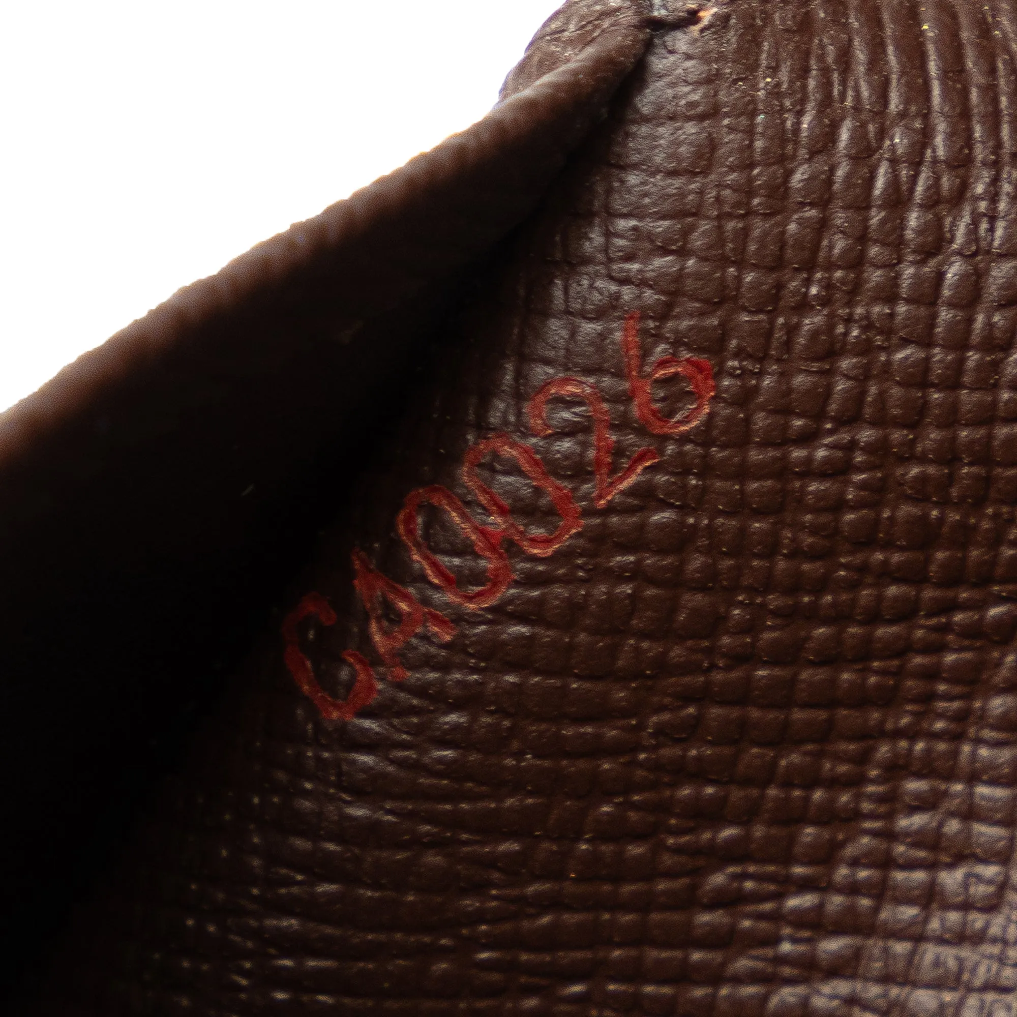 Brown Louis Vuitton Damier Ebene Business Card Holder
