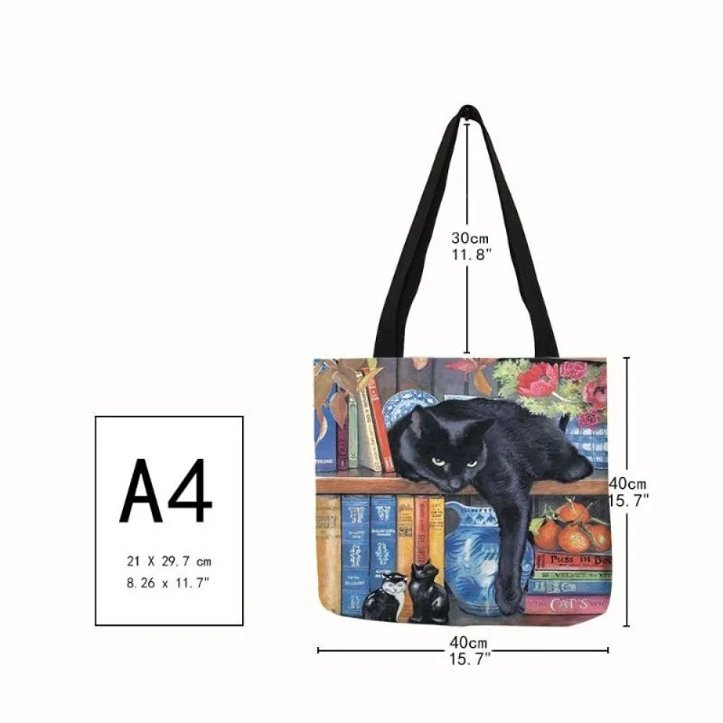 Cat Print Tote Bag