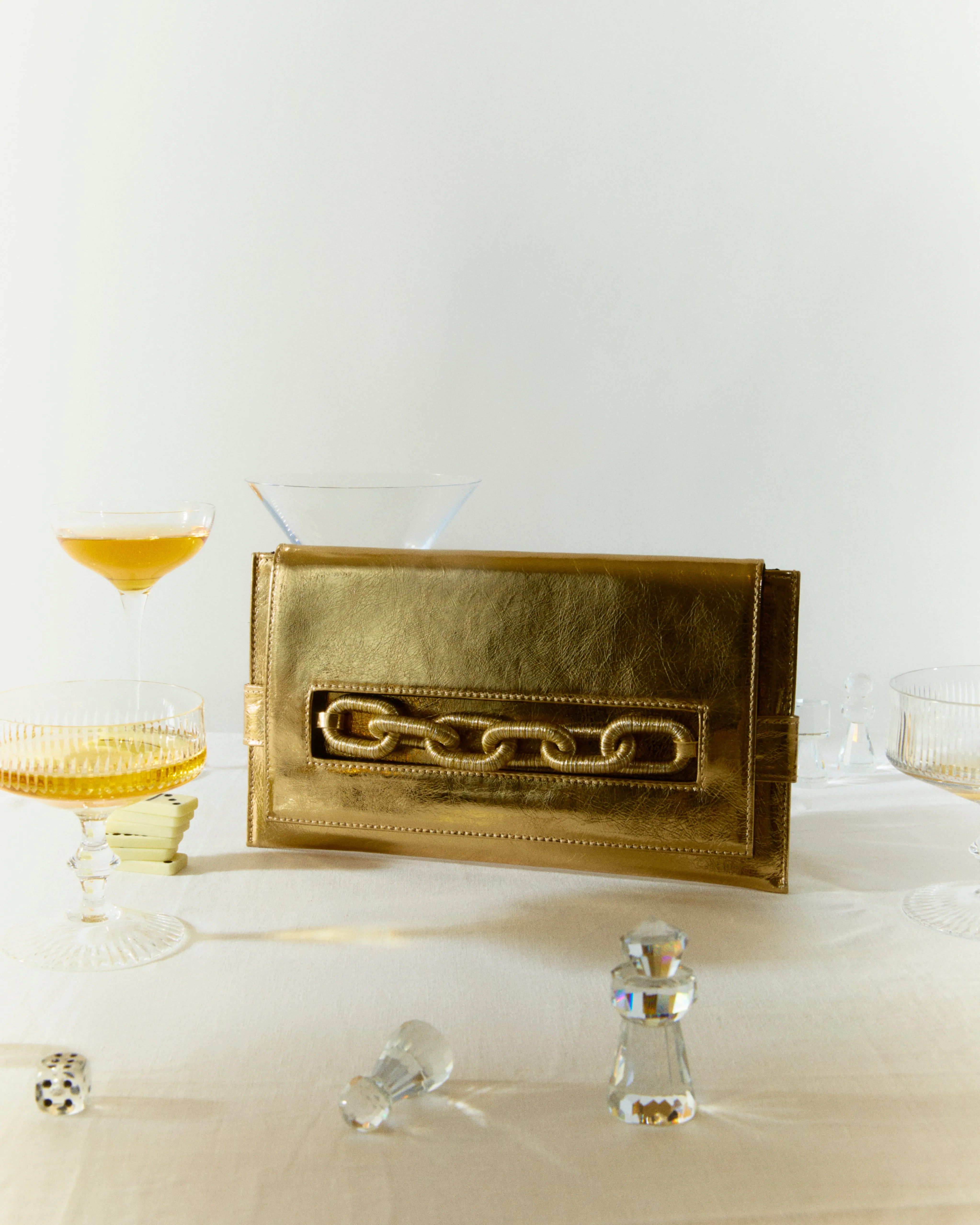 Catena Gold Envelope Clutch