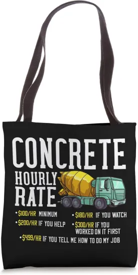 Concrete Finisher Worker Cement Mixer Truck Driver Tote Bag