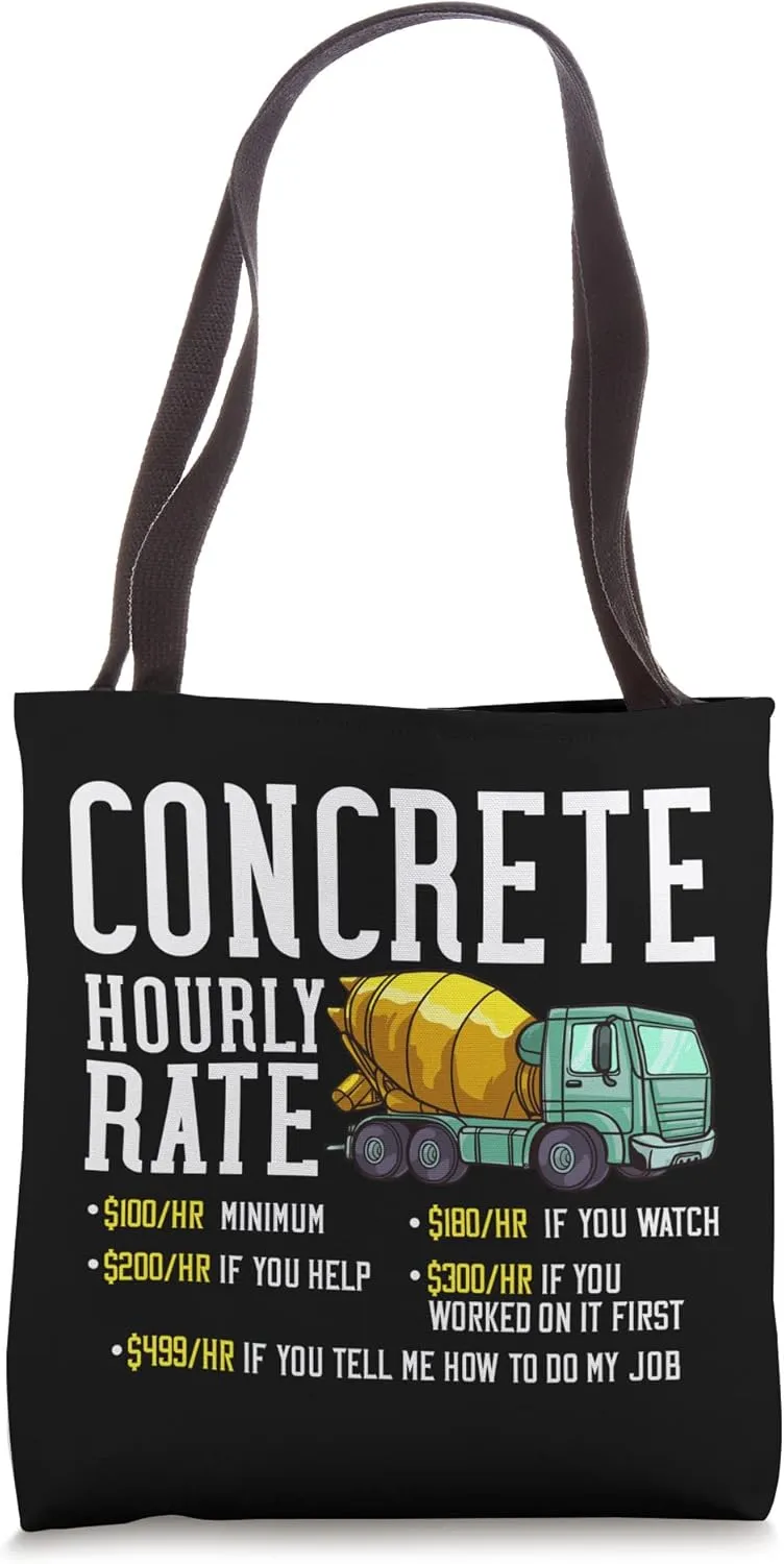 Concrete Finisher Worker Cement Mixer Truck Driver Tote Bag