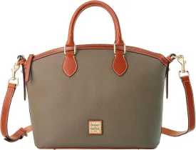 Dooney & Bourke Satchel Handbags for Women, Domed Leather Satchel Bag with Top Handles and Removable Crossbody Strap