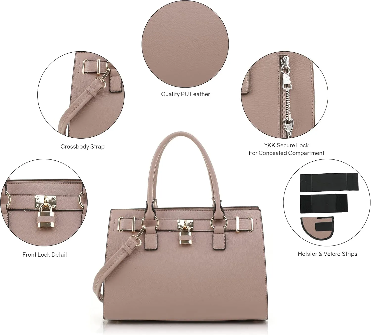 Emperiaoutfitters Concealed Carry Purse - Dina Lock Concealed Carry Satchel
