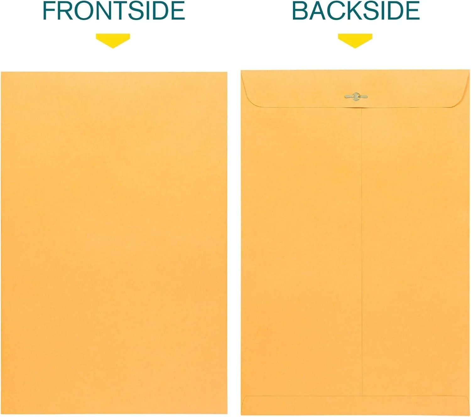 EnDoc 10 x 15 Clasp Envelopes - 100 Pack Brown Kraft Catalog Mailing Gummed Seal Envelope - 28lb Heavyweight 10x15 Inches Manila Envelopes for Home, Office, Business, Legal or School