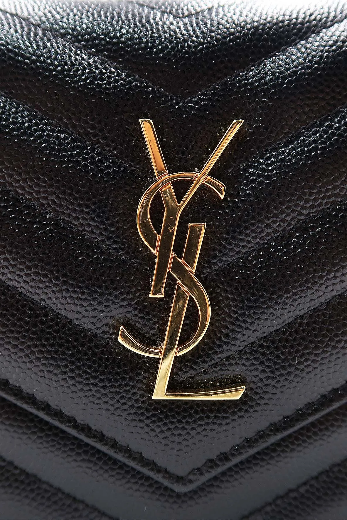 Envelope Chain Wallet  With Gold Hardware Black
