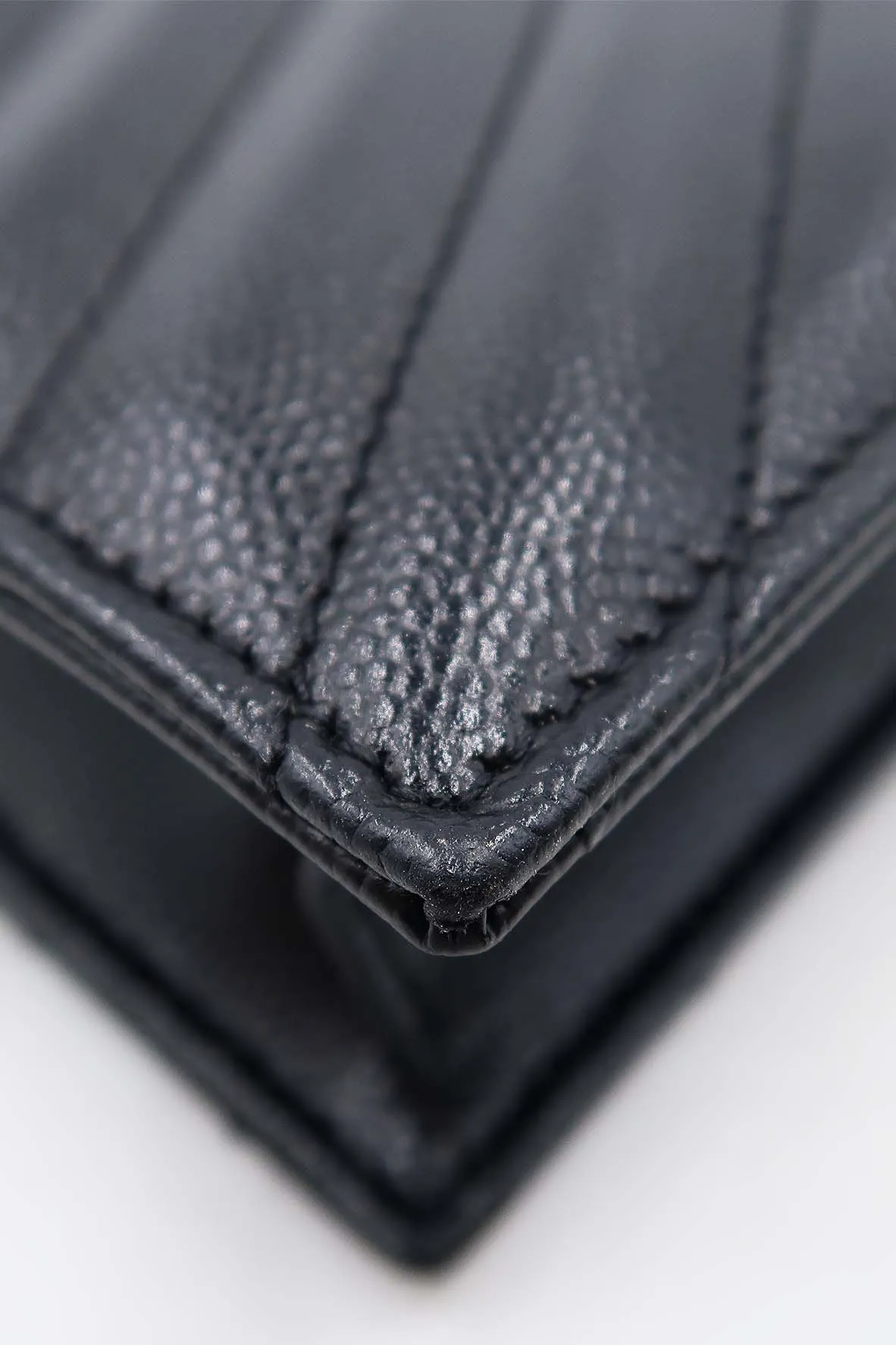 Envelope Chain Wallet  With Gold Hardware Black