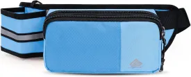 Fanny Pack for Women Men with Water Bottle Holder,Waist Bag for Hiking,Travel,Running,Dog Walking,Workout,Cycling (Light Blue)