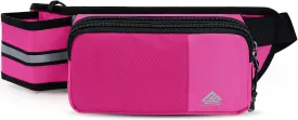 Fanny Pack for Women Men with Water Bottle Holder,Waist Bag for Hiking,Travel,Running,Dog Walking,Workout,Cycling (Pink)