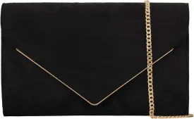 Faux Suede Women Evening Bag Foldover Clutch Purse Cocktail Prom Party Formal Envelope Handbag