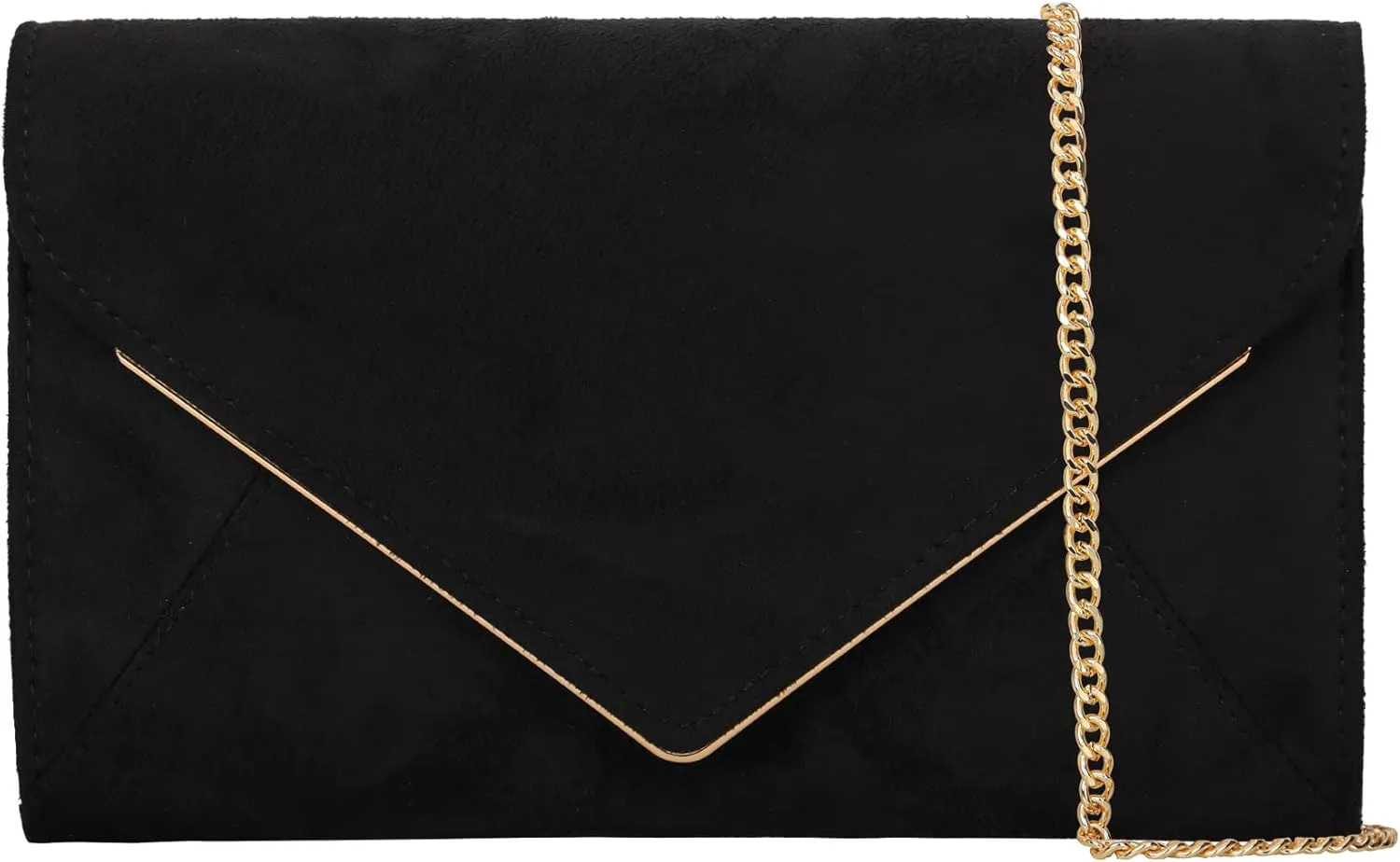 Faux Suede Women Evening Bag Foldover Clutch Purse Cocktail Prom Party Formal Envelope Handbag