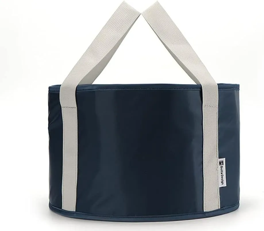 Folding Bucket Collapsible Outdoor Bucket Portable Travel Basin 15L Heat Preservation Waterproof Tub for Foot Soaking Bath, Fishing, Hiking Camping, Washing Dish