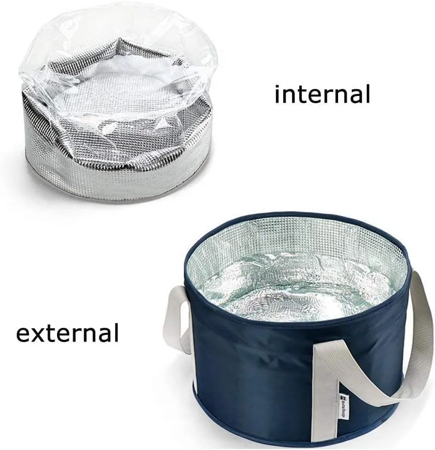 Folding Bucket Collapsible Outdoor Bucket Portable Travel Basin 15L Heat Preservation Waterproof Tub for Foot Soaking Bath, Fishing, Hiking Camping, Washing Dish
