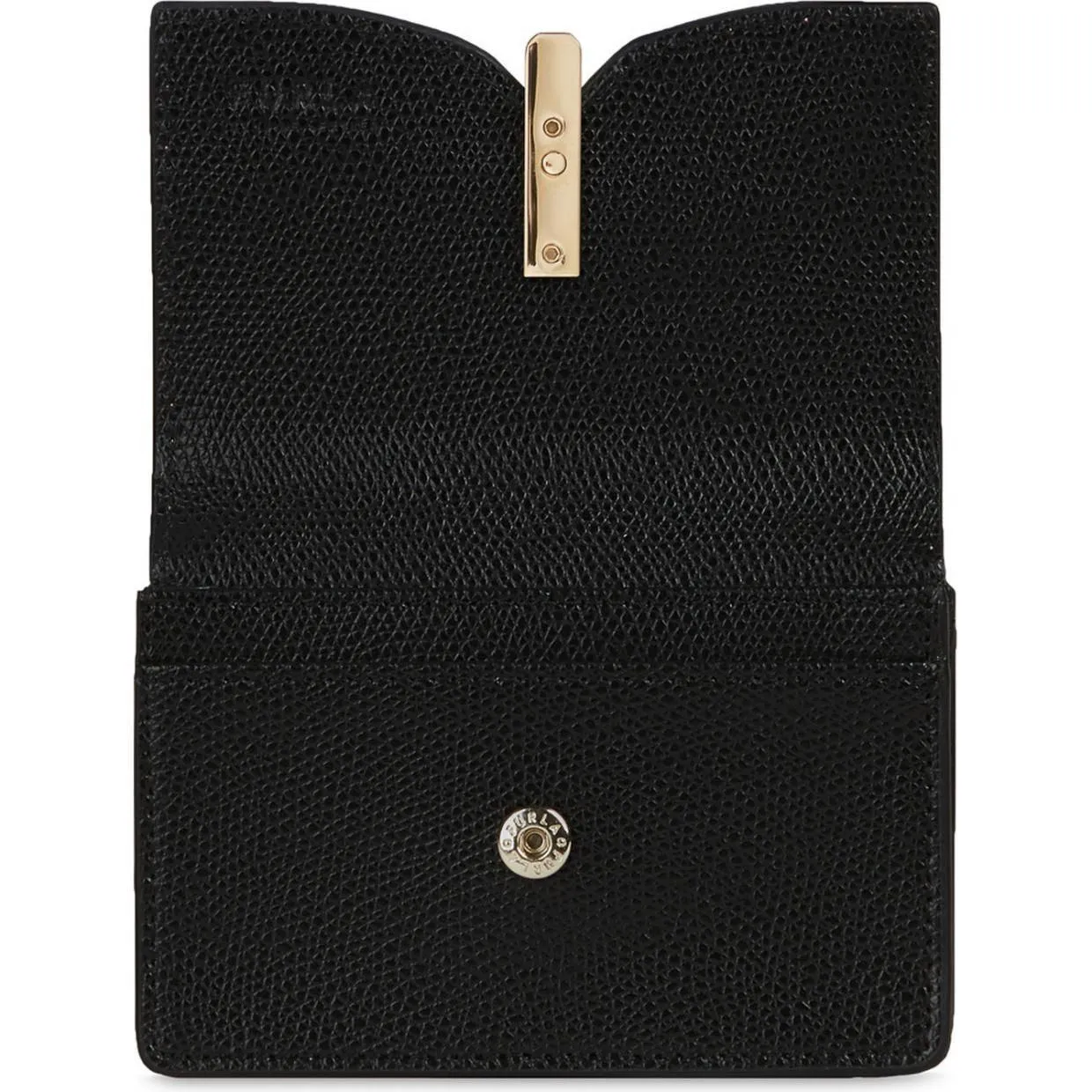 Furla Ribbon Small Card Case - Nero Talco Fuoco Burgundy