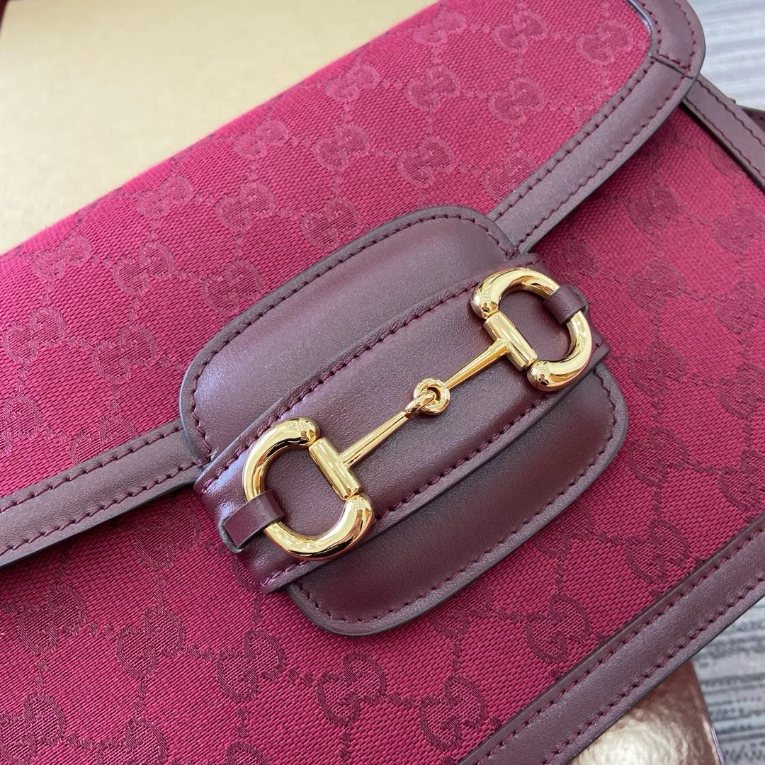 GC667 Gucci Horsebit 1955 Small Shoulder Bag / HIGHEST QUALITY VERSION /  9.8"W x 7"H x 3.1"D