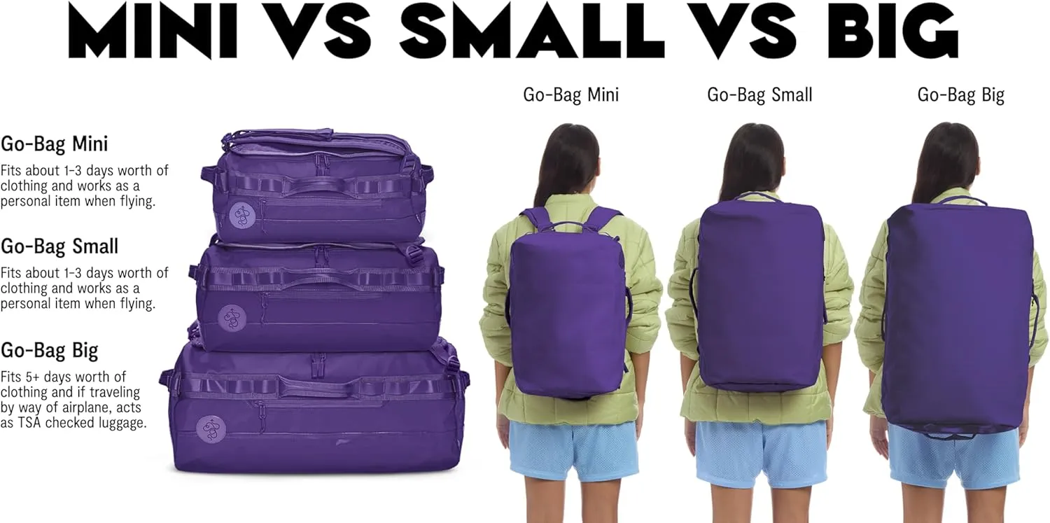 Go-Bag Big Duffle Bag - Stylish, Compact, Large Travel Bag Lightweight, Durable, Water-Resistant for Men and Women (Red)