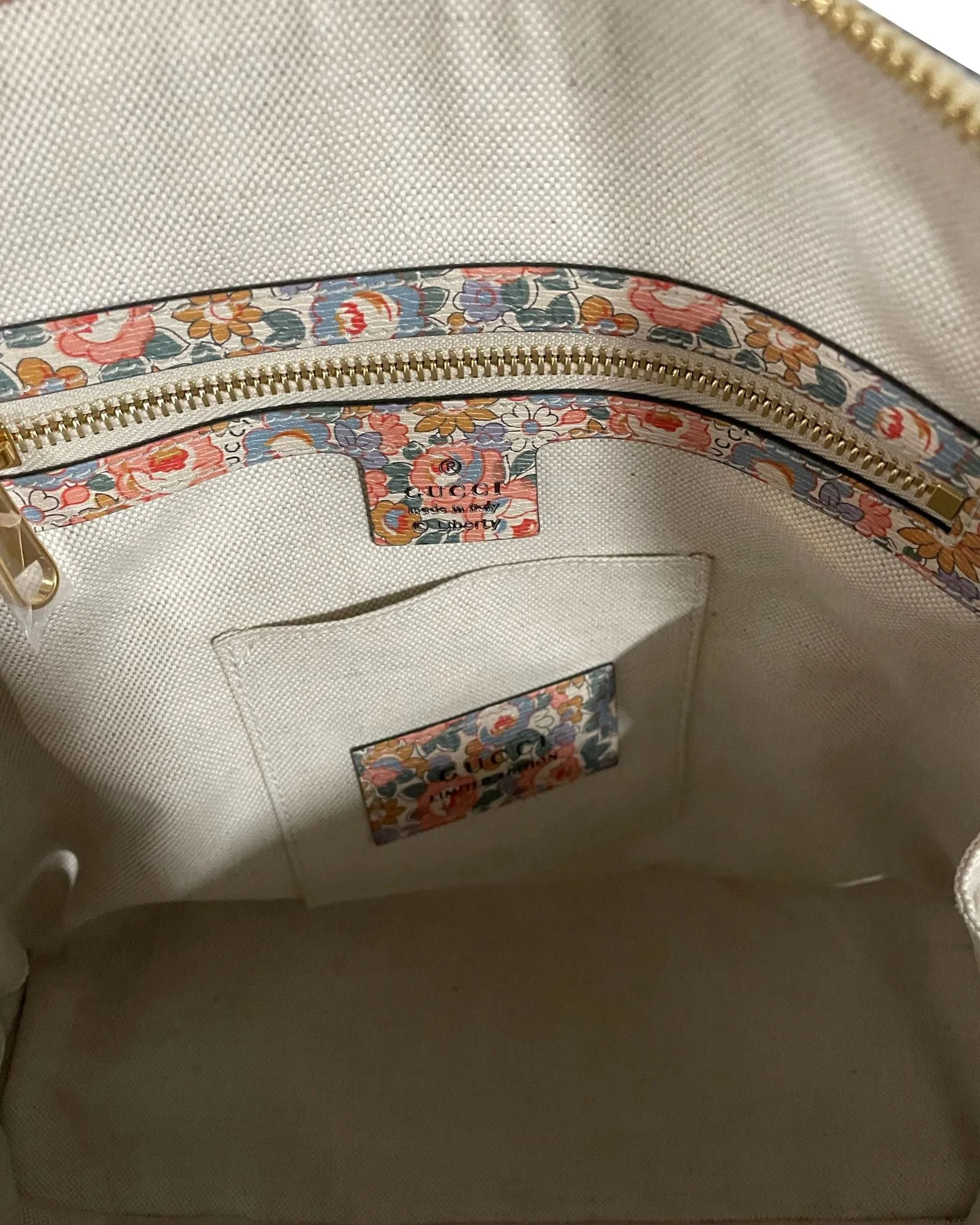 Gucci 1955 Horsebit Liberty London Floral Tote Bag in Multicolor Leather
