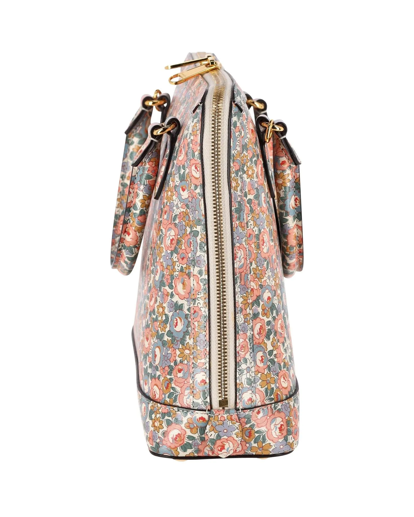 Gucci 1955 Horsebit Liberty London Floral Tote Bag in Multicolor Leather