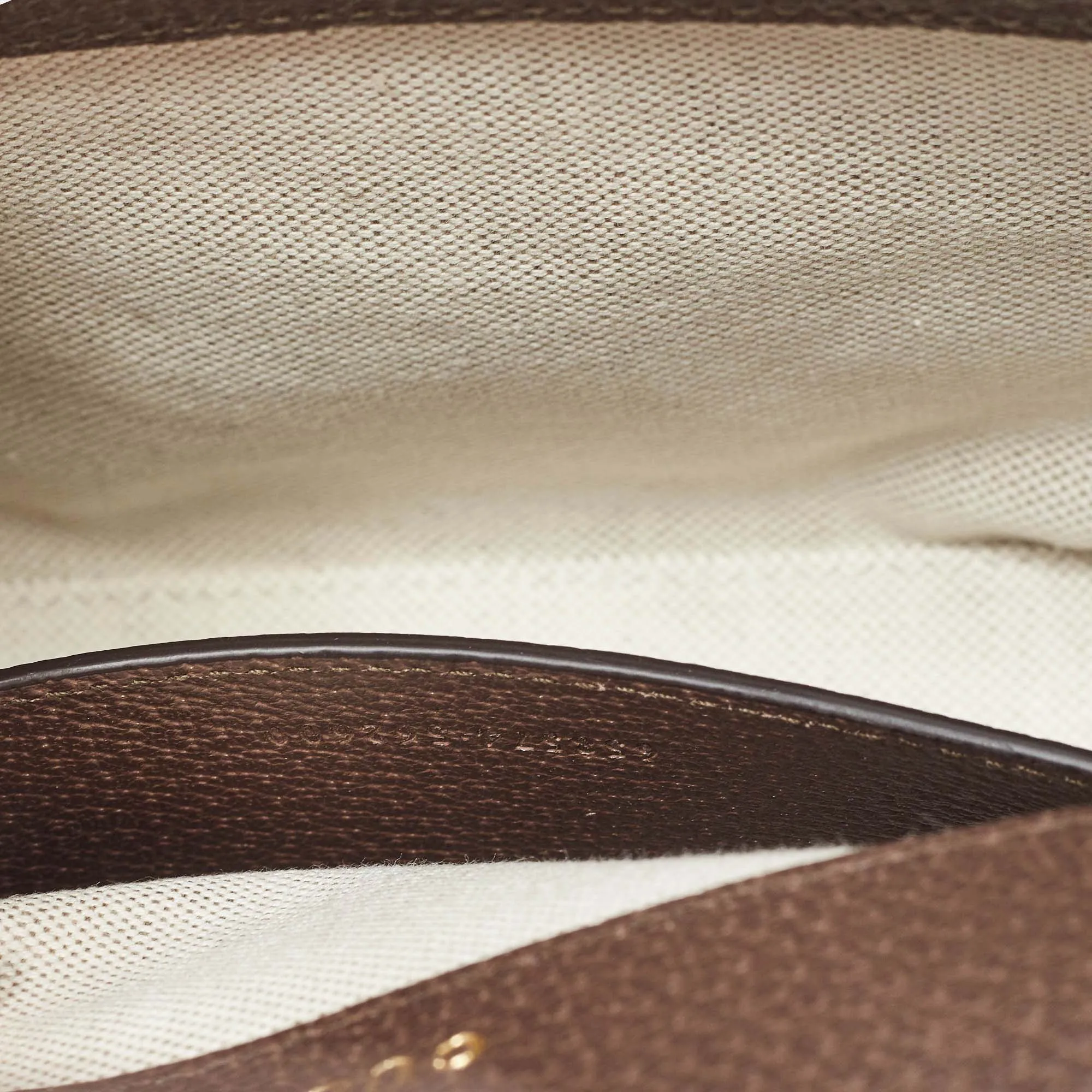 Gucci Beige/brown Gg Canvas Leather Horsebit 1955 Crossbody Bag
