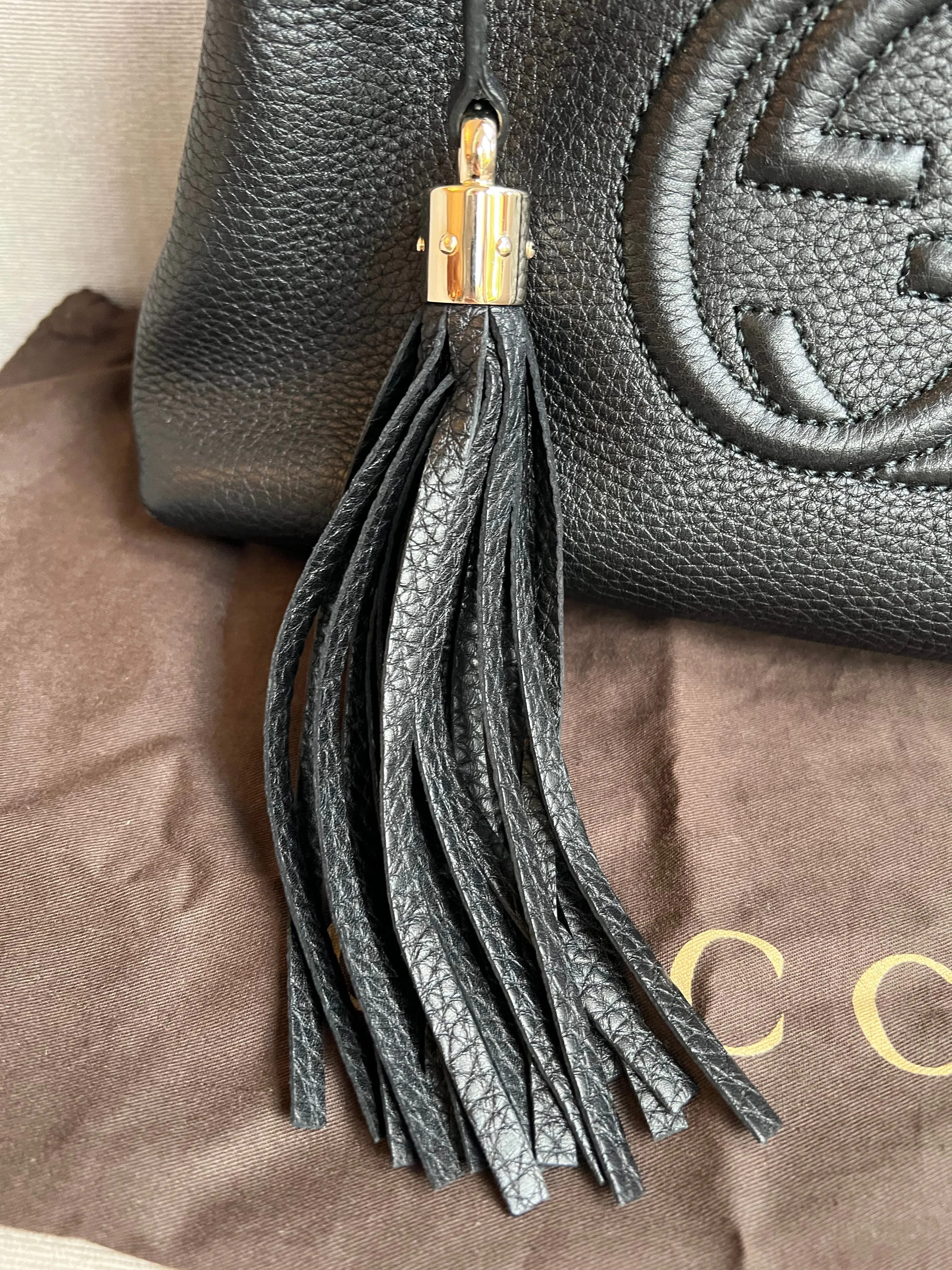 Gucci Black Mini Soho Chain Tote