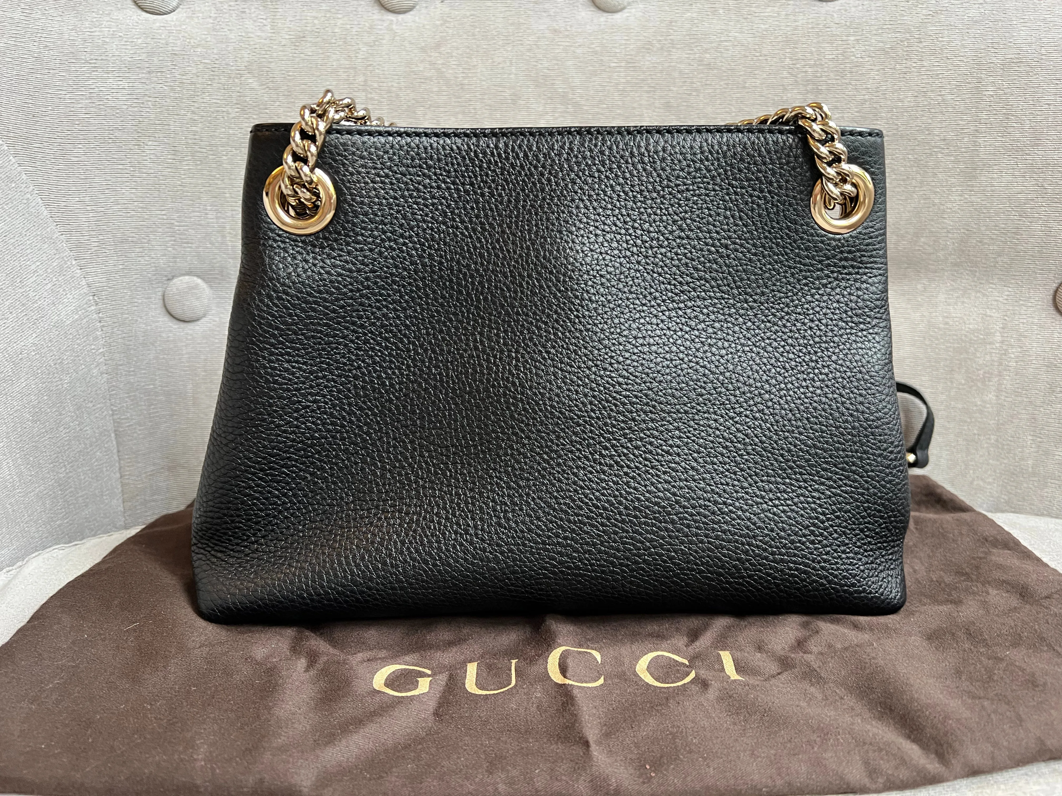 Gucci Black Mini Soho Chain Tote