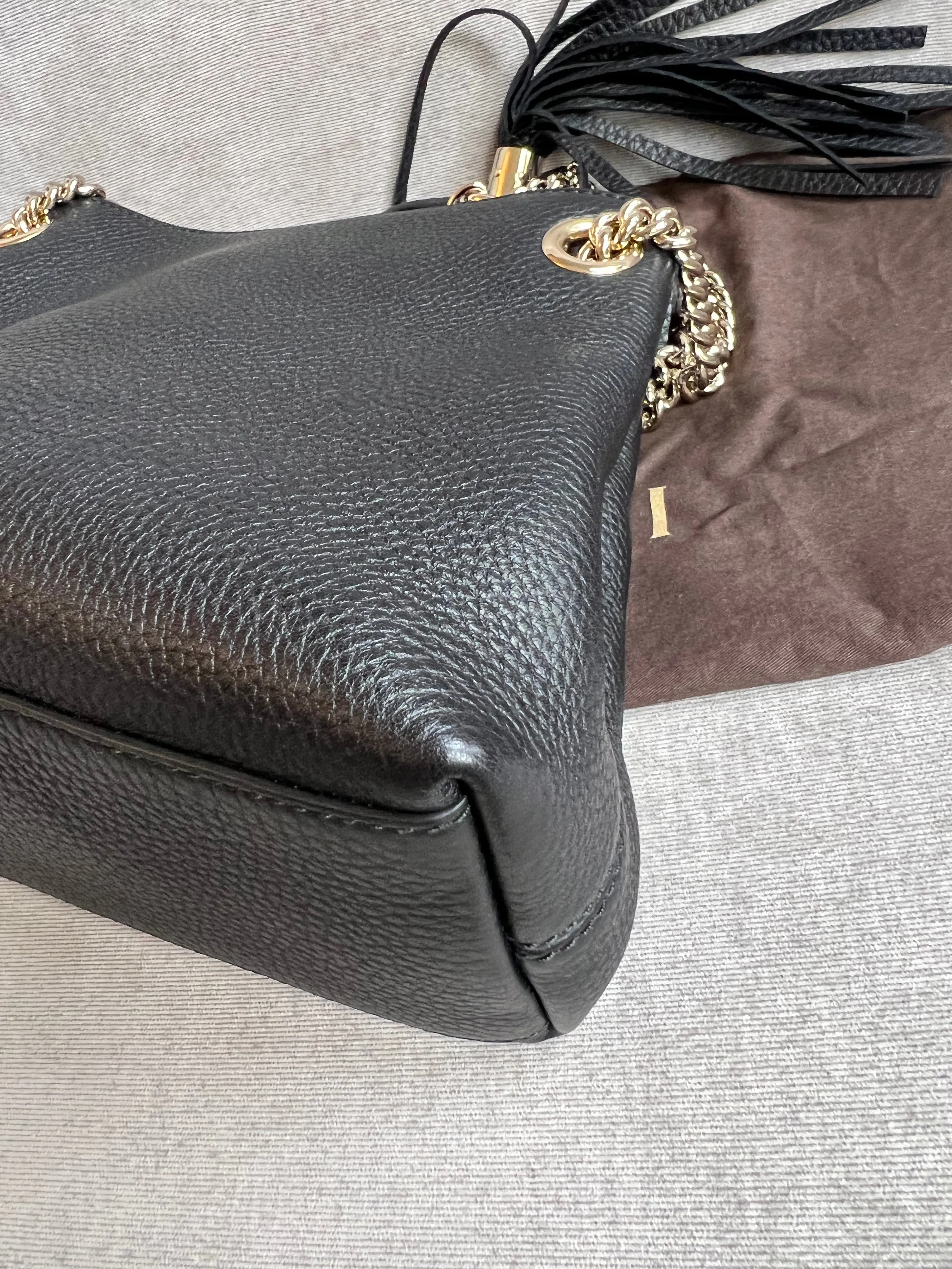 Gucci Black Mini Soho Chain Tote