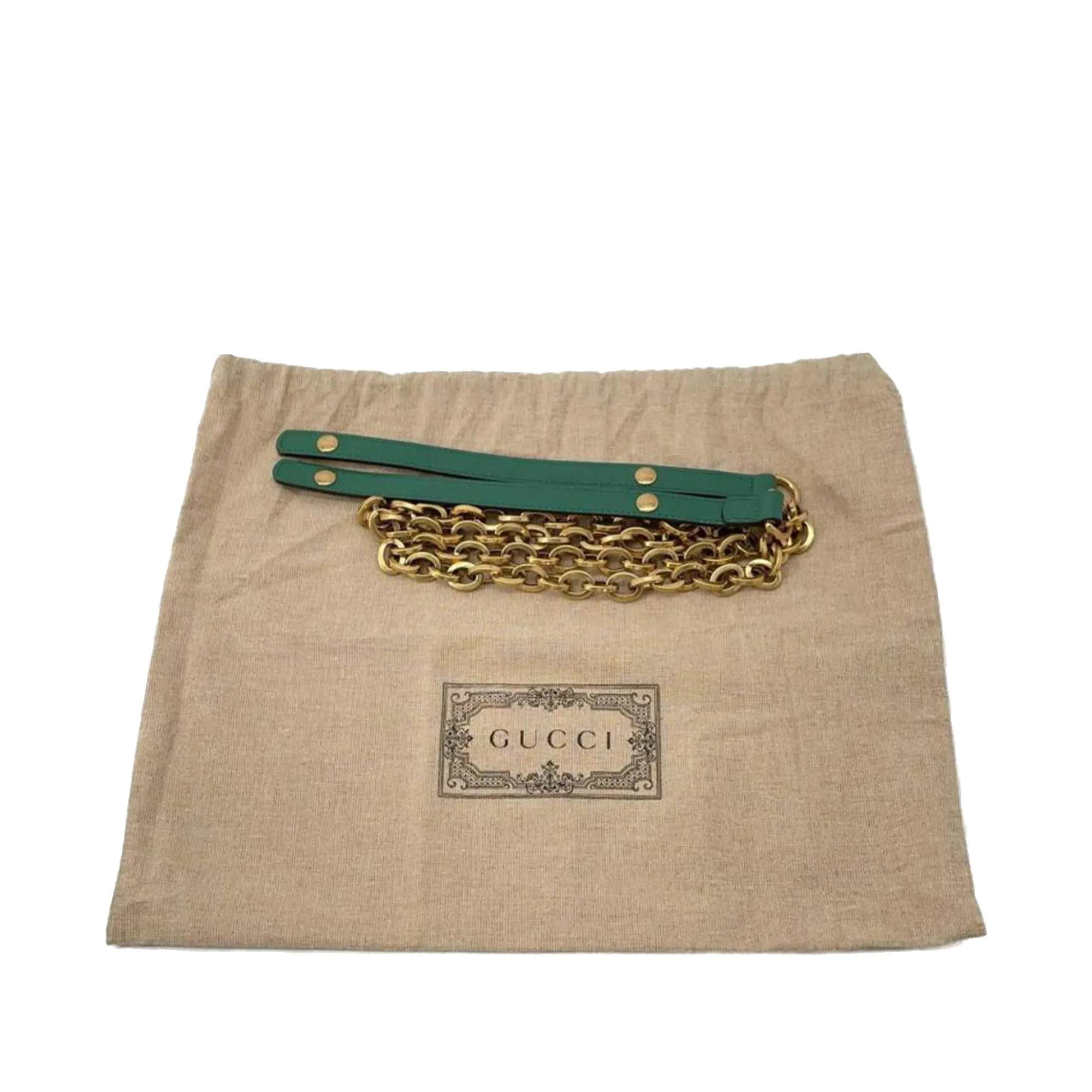 Gucci Horsebit 1955 Chain Bag Green Raffia
