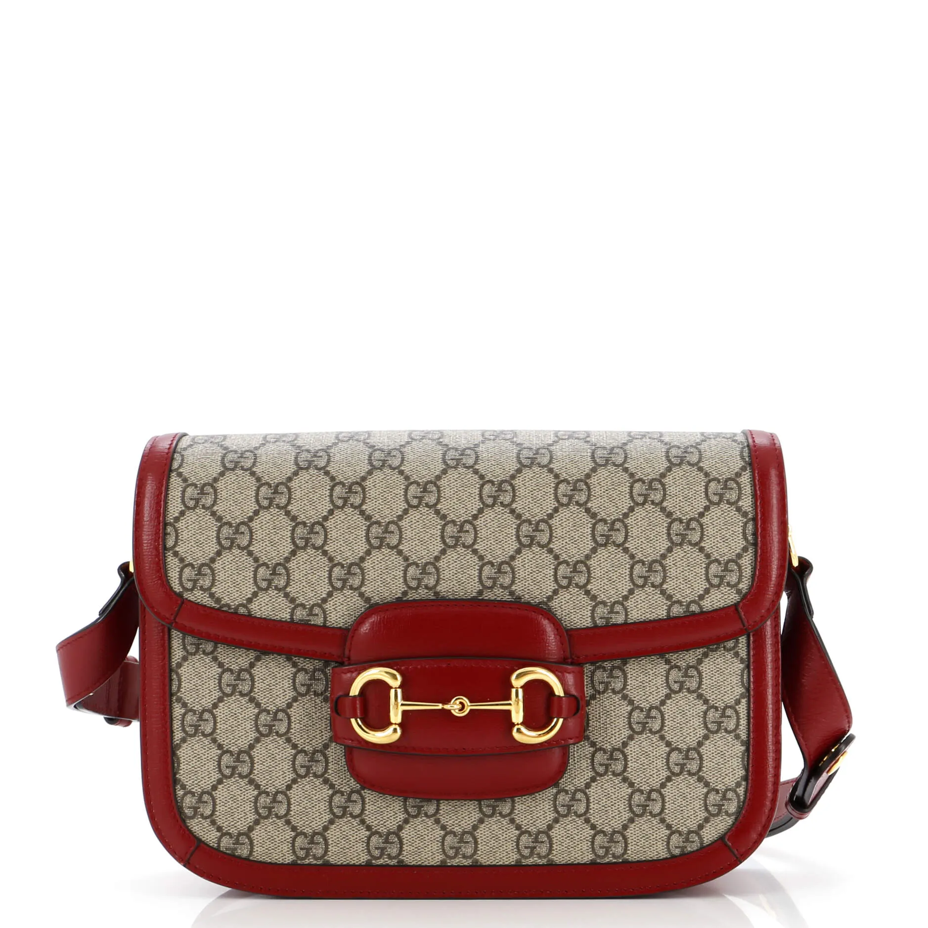 GUCCI Horsebit 1955 Shoulder Bag GG Coated Canvas Small
