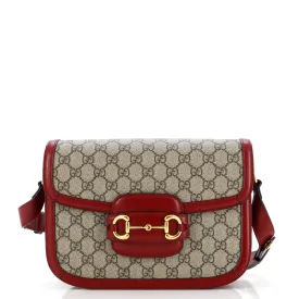 GUCCI Horsebit 1955 Shoulder Bag GG Coated Canvas Small