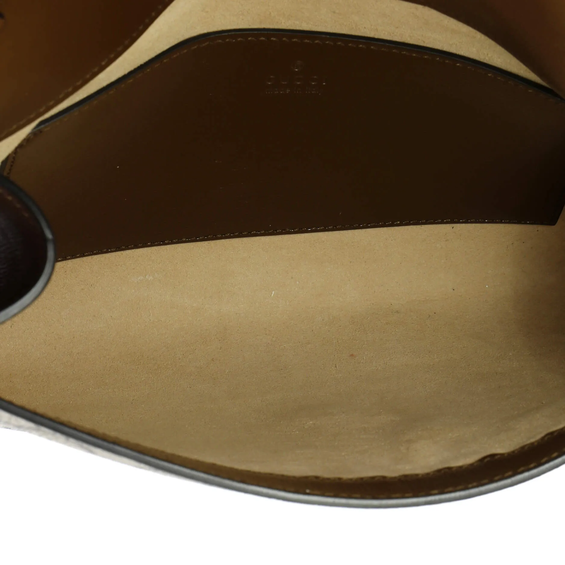 Horsebit 1955 Curved Flap Shoulder Bag GG Coated Canvas Small