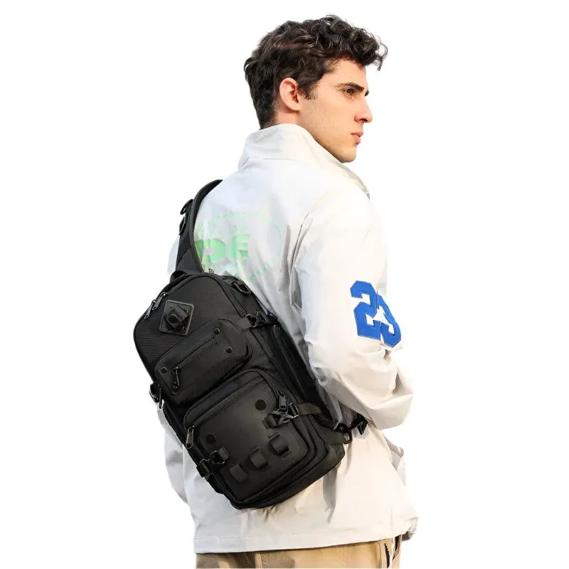 Large Capacity Men Chest Bag Waterproof Sling Shoulder Bags for Outdoor Sports