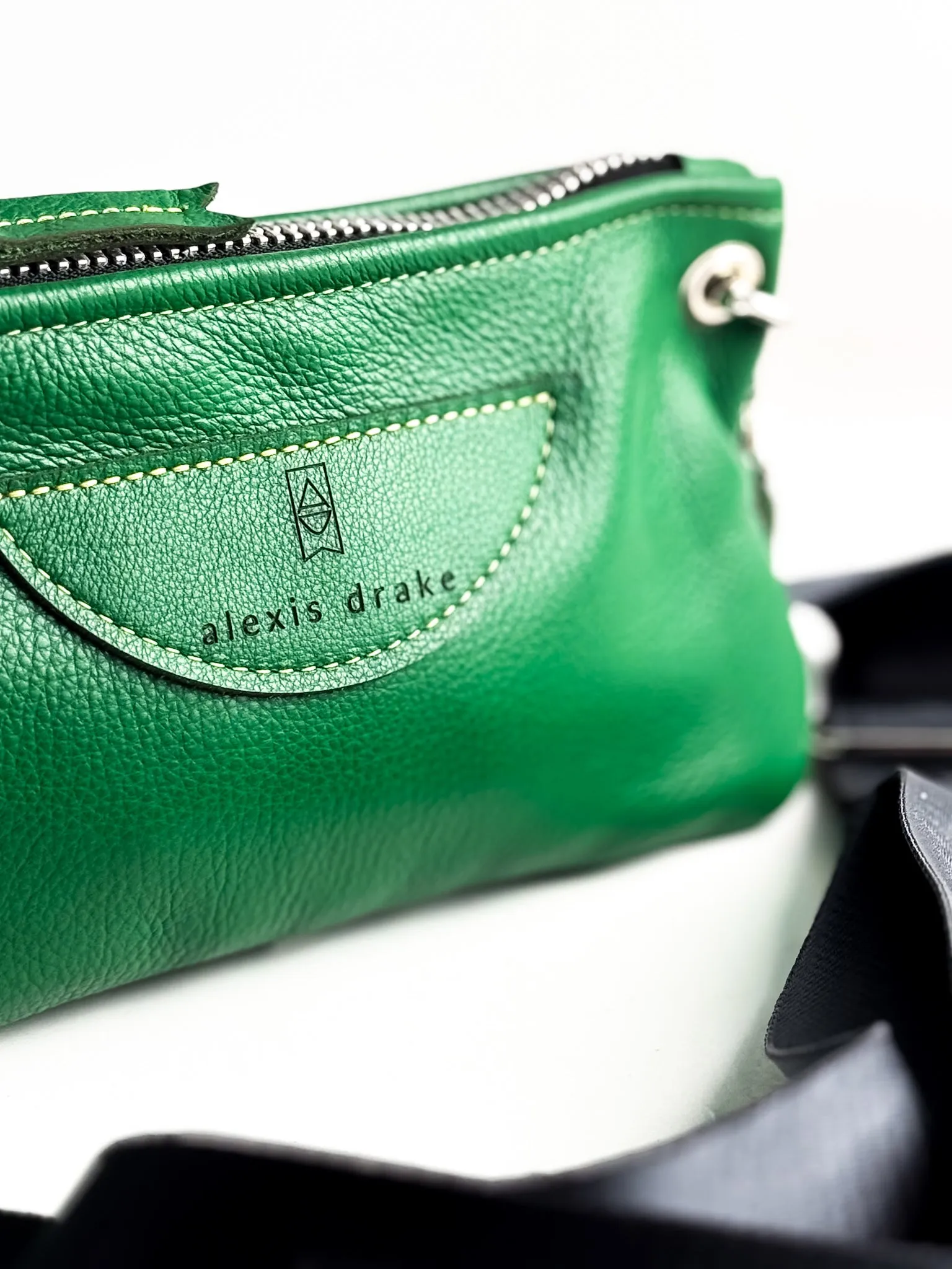 Made To Order | Bison Collection | Belt Bag Clutch   Crossbody | Kelly Green