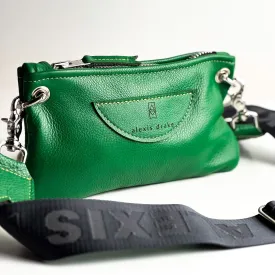 Made To Order | Bison Collection | Belt Bag Clutch   Crossbody | Kelly Green