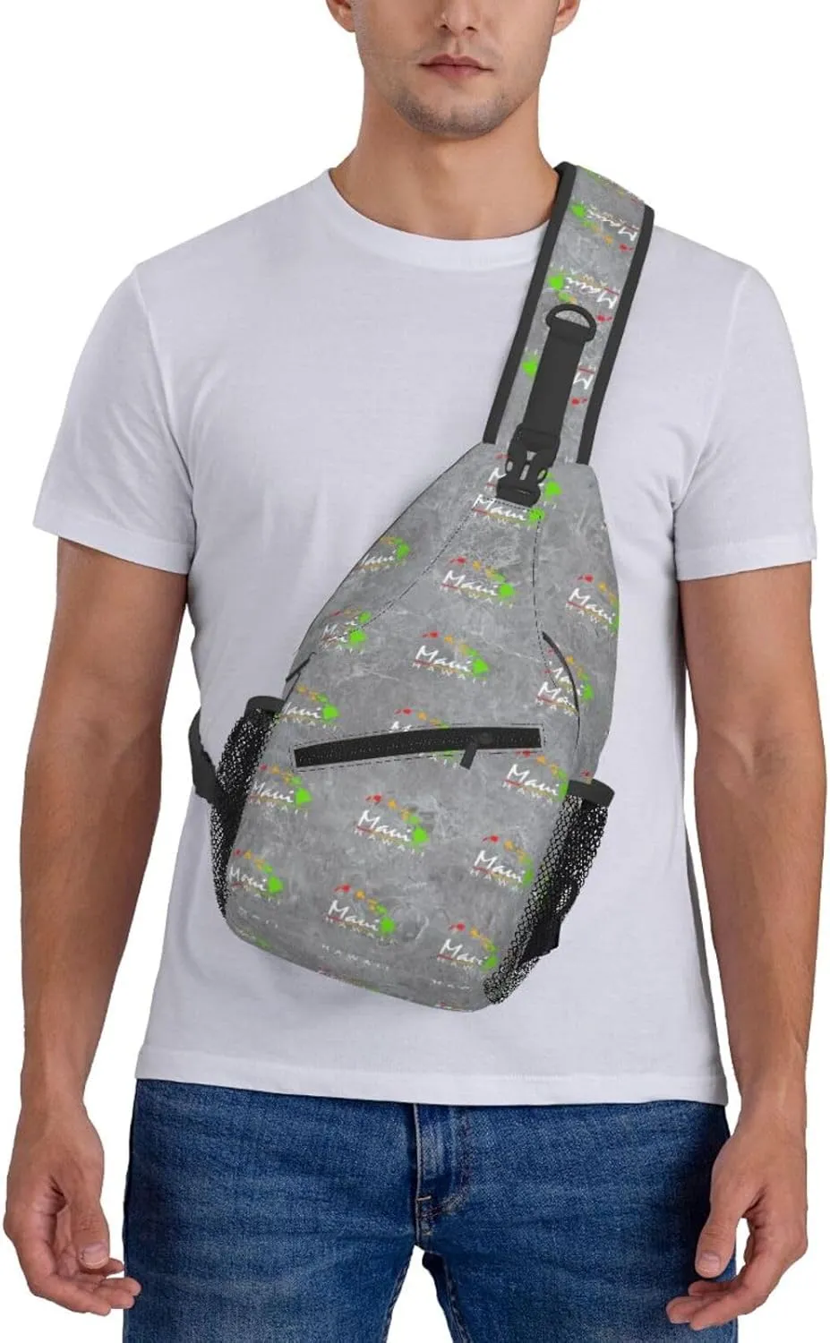 Maui Hawaiian Islands Sling Bag Crossbody Backpack Shoulder Casual Daypack Bag for Men Women