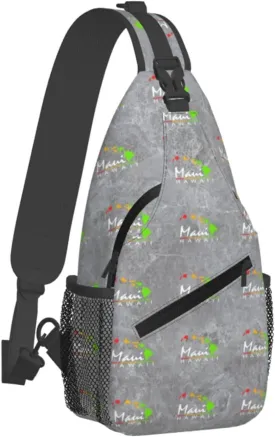 Maui Hawaiian Islands Sling Bag Crossbody Backpack Shoulder Casual Daypack Bag for Men Women