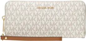 Michael Kors Women's Jet Set Travel Continental Wallet, Vanilla, One Size