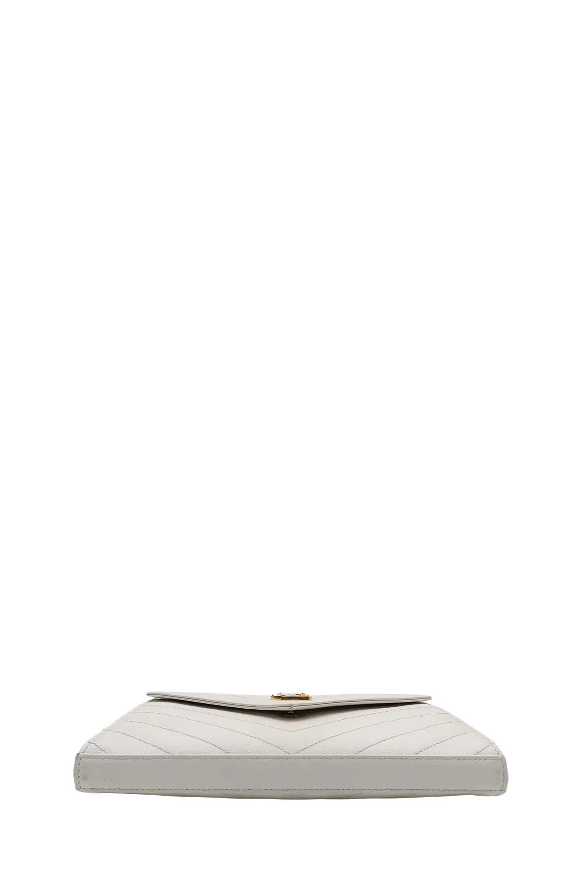 Monogram Chain Wallet White With Gold Hardware White