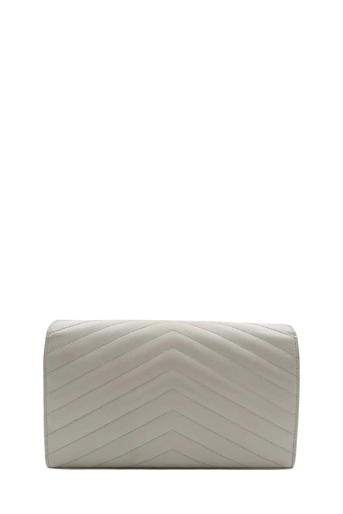 Monogram Chain Wallet White With Gold Hardware White