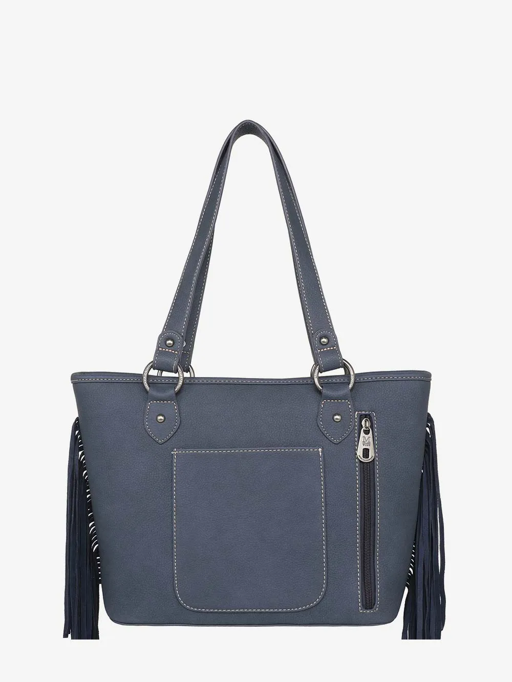 Montana West Concho Leather Fringe Concealed Carry Tote