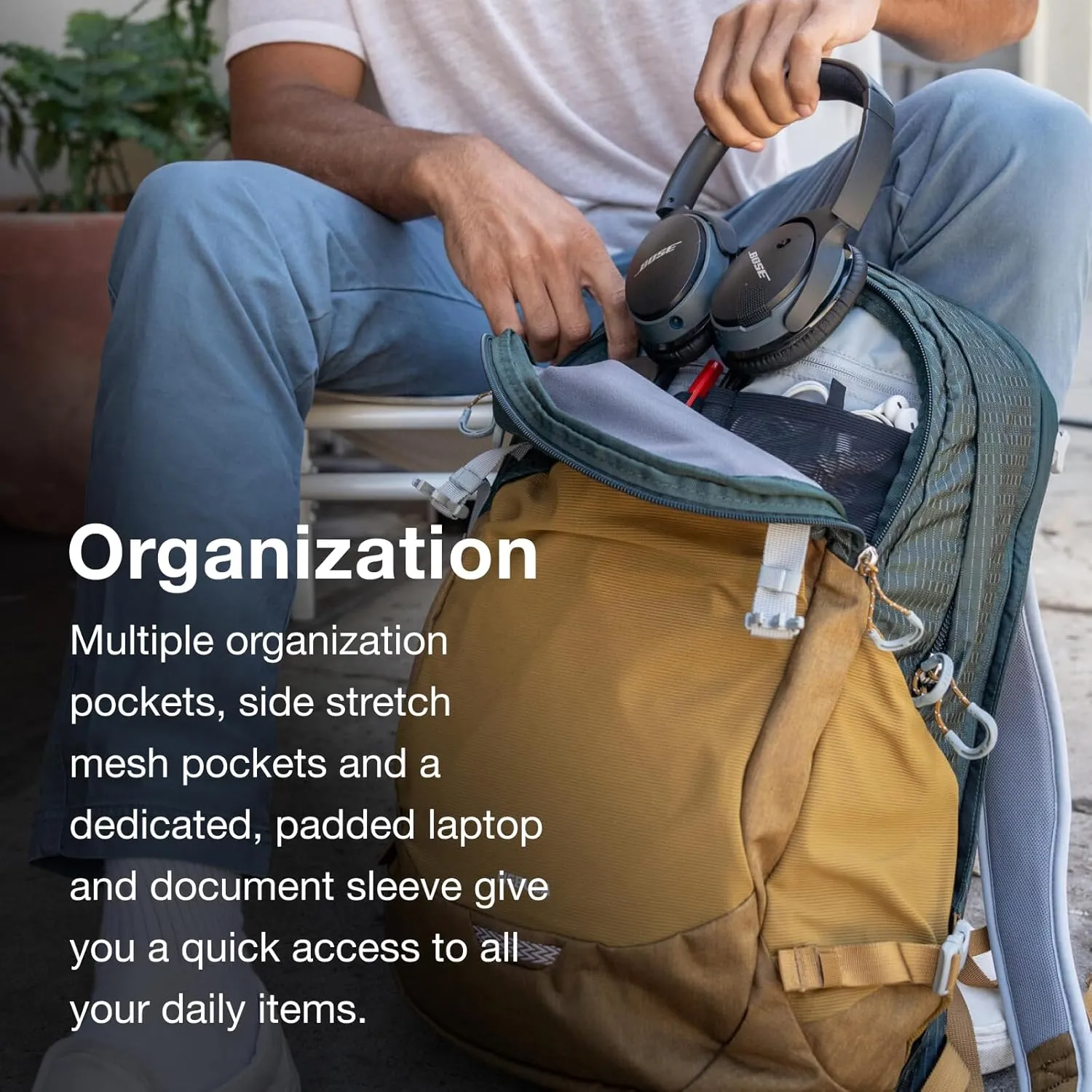 Osprey Nebula Commuter Backpack, Tungsten Soundwave/Grey Heather