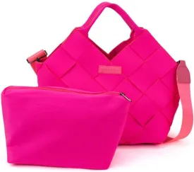 Parker & Hyde Woven Tote Bag for Women - Crossbody Shoulder Handbag with Matching Pouch