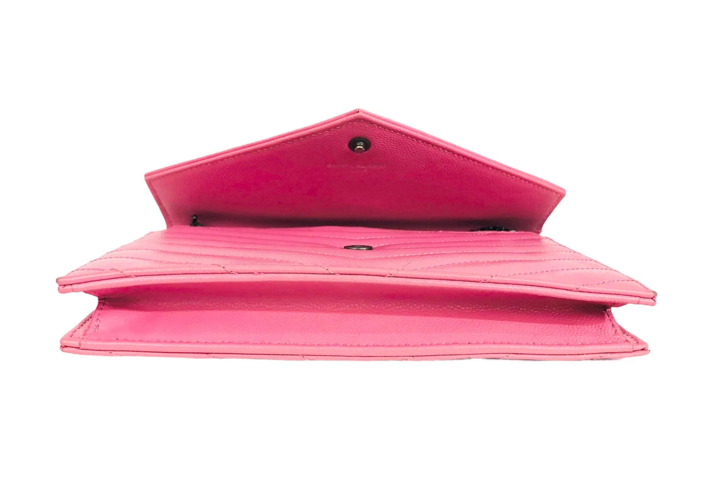Pink Monogram Matelassé Leather Small Wallet-on-Chain