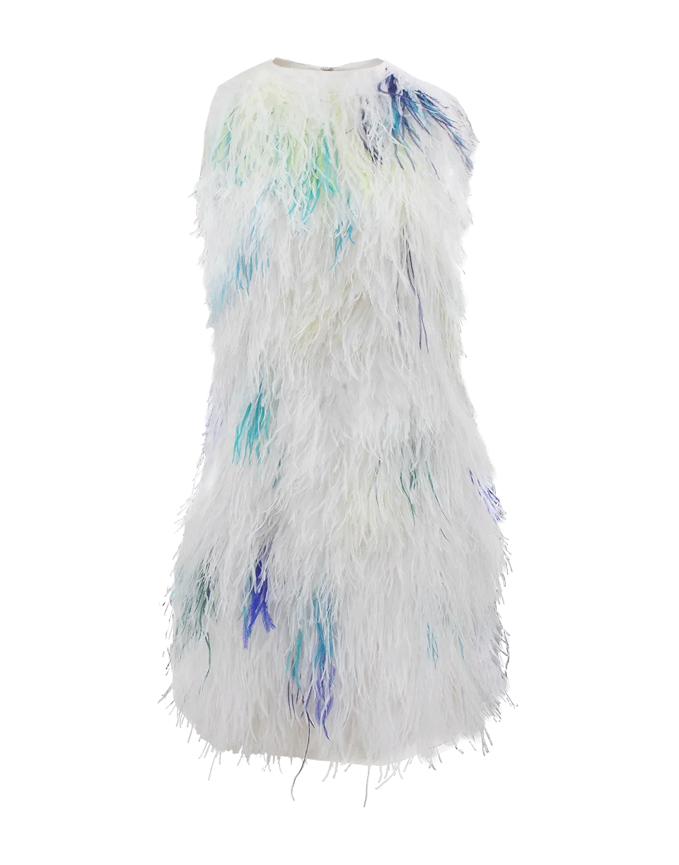 Plume Feather Shift Dress